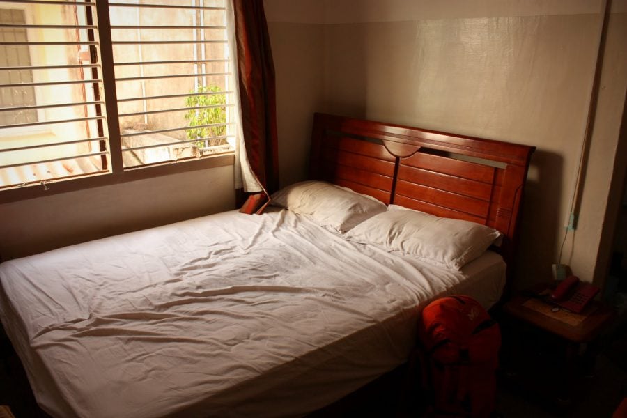 Camera noastră într-un hotel indian ieftin, Thaya (Dhaya) Lodge, Chidambaram, Tamil Nadu, India
