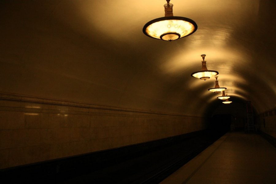 Tunel stația Novoslobodskaya, metrou Moscova