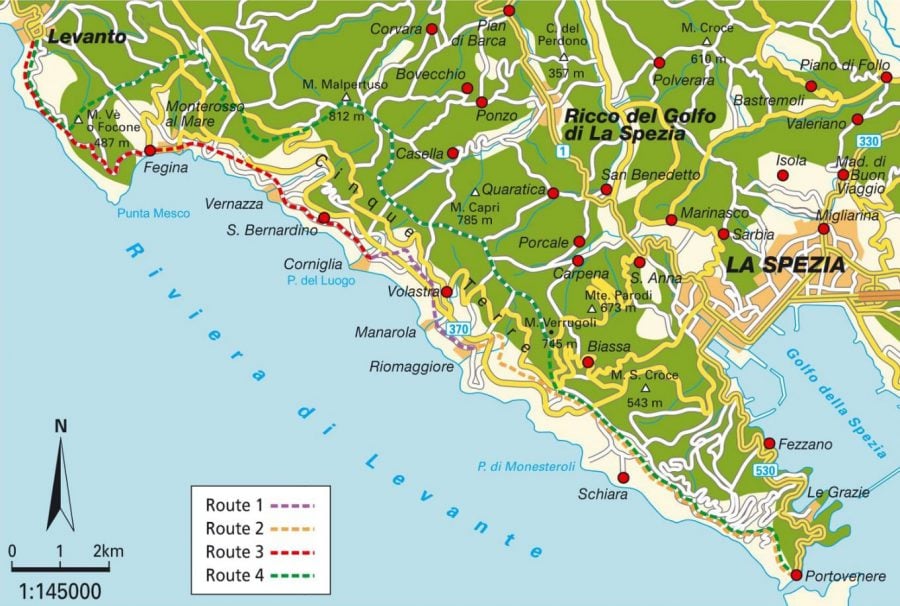 Harta Cinque Terre