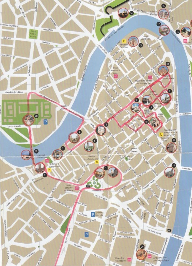 Harta turistica Verona